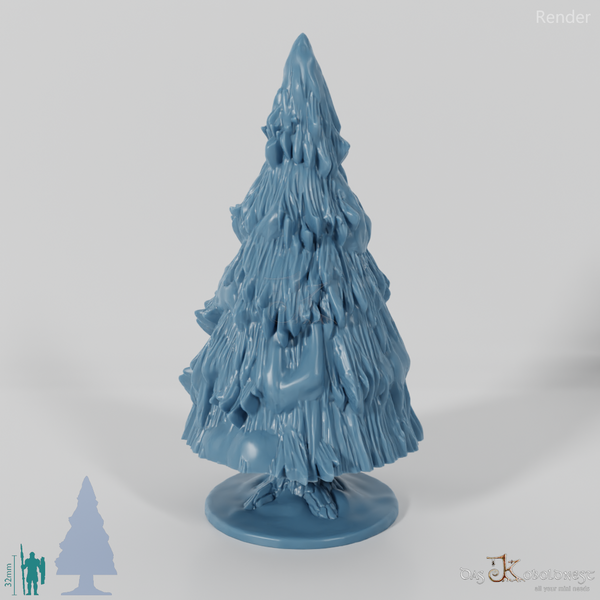 Snowy big fir tree A
