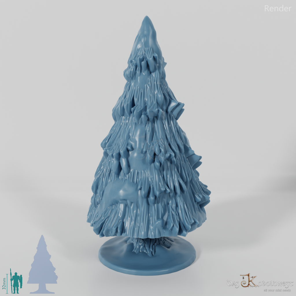 Snowy big fir tree A