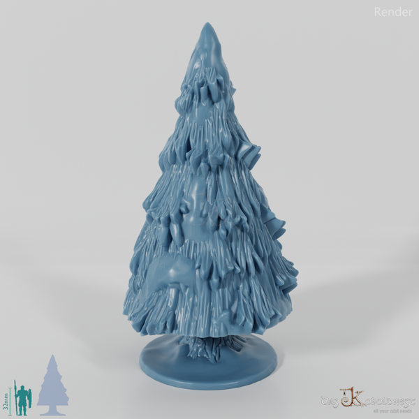 Snowy big fir tree A