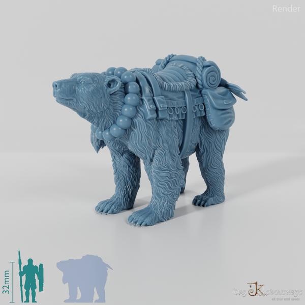 Kenu, gesattelter Eisbär