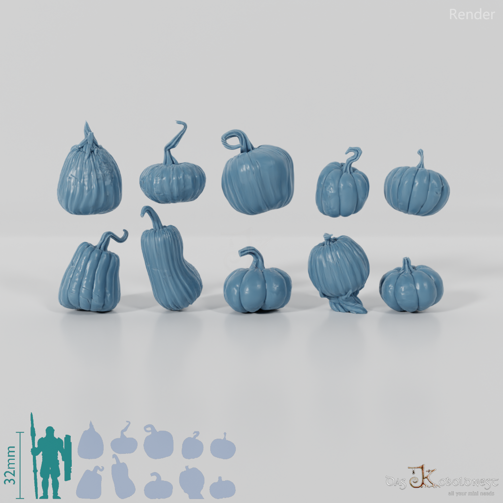 Autumn pumpkins - complete set
