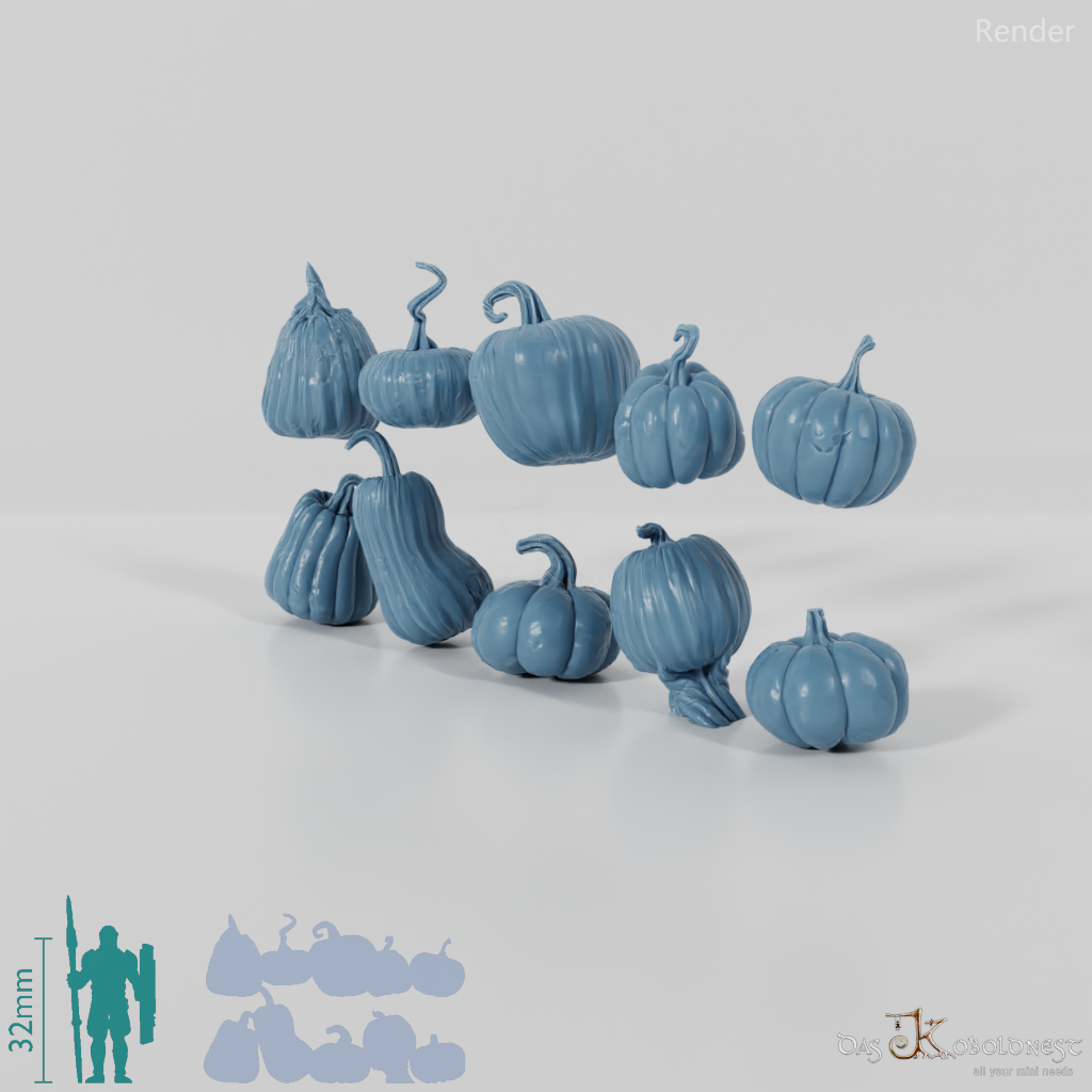Autumn pumpkins - complete set