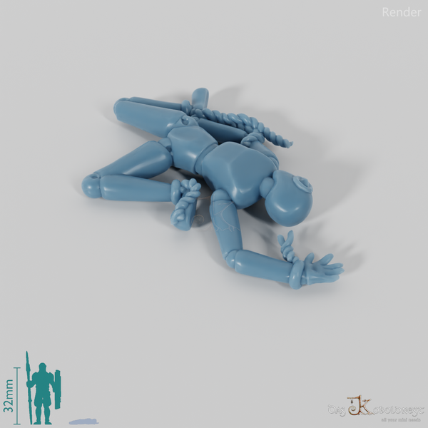 Animierte Marionette - Liegend