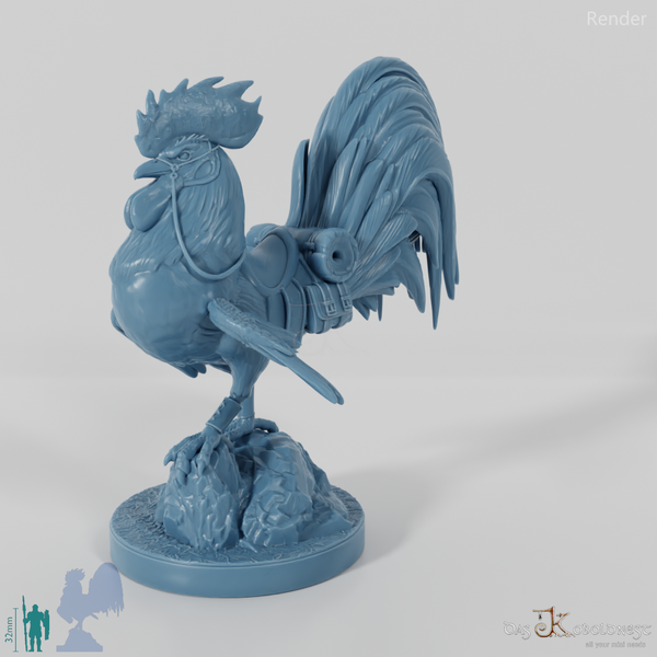 Chicken - Choto, saddled giant rooster