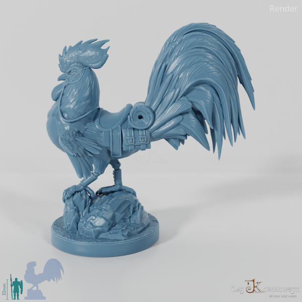 Chicken - Choto, saddled giant rooster