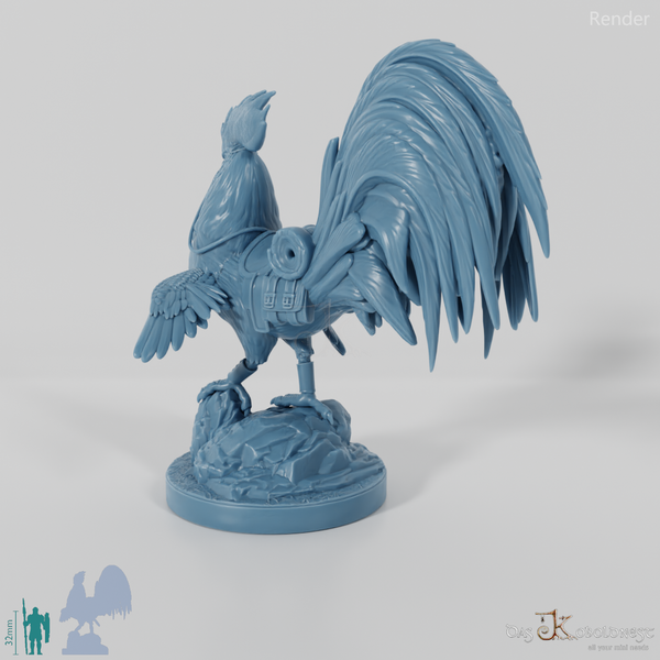 Chicken - Choto, saddled giant rooster