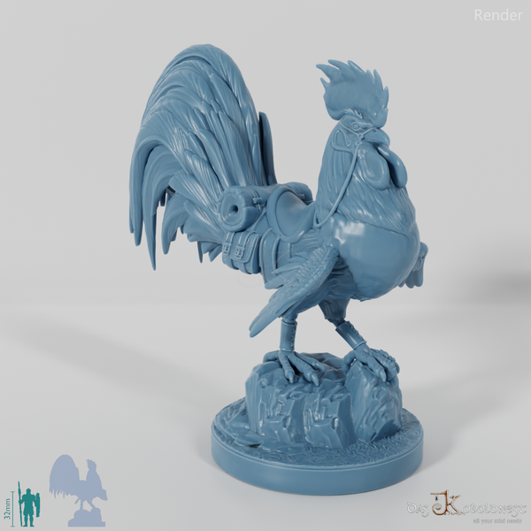 Chicken - Choto, saddled giant rooster