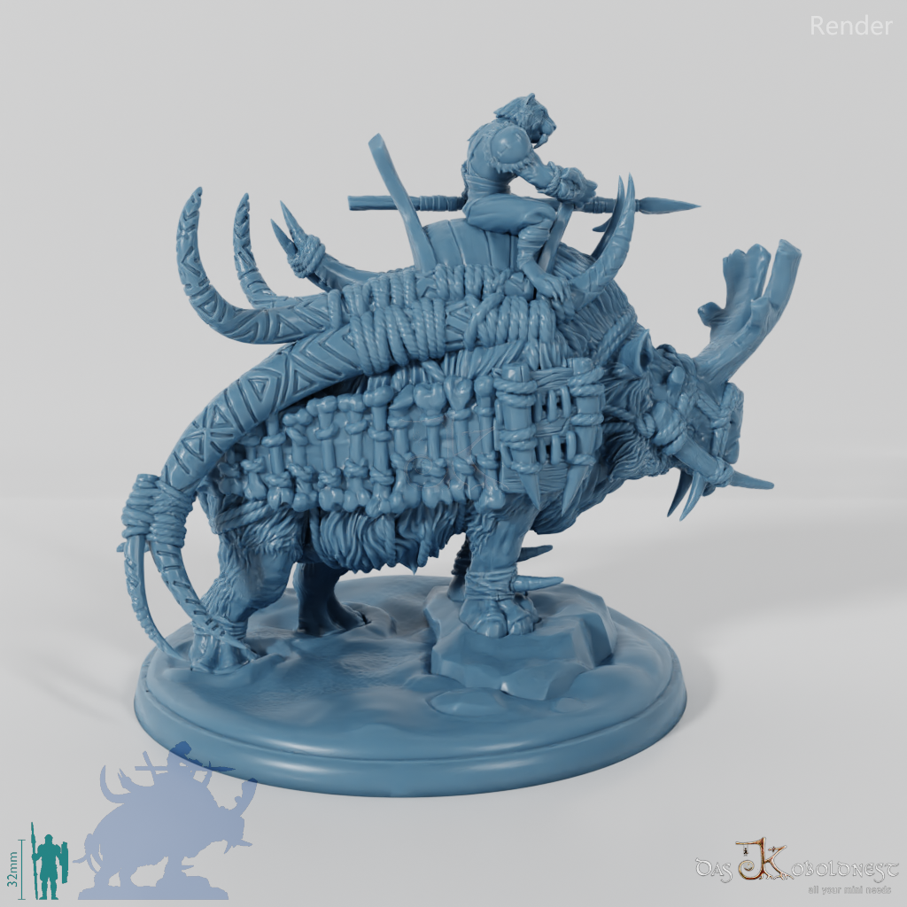 Armored Rhinodon 01 with rider