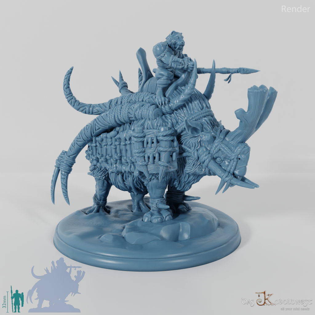 Armored Rhinodon 01 with rider