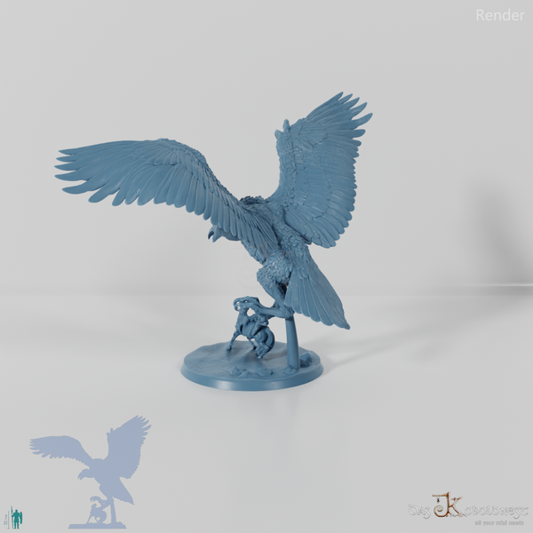 Vogel Rock mit Pferd