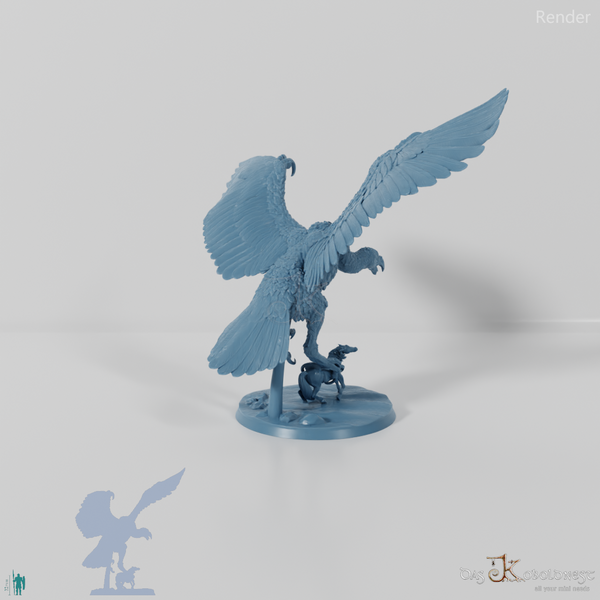 Vogel Rock mit Pferd