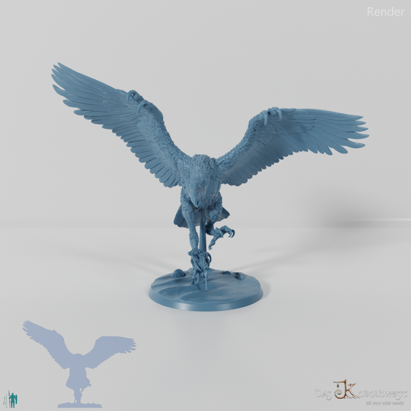 Vogel Rock mit Pferd