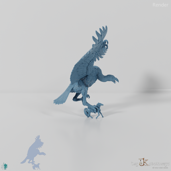 Vogel Rock mit Pferd