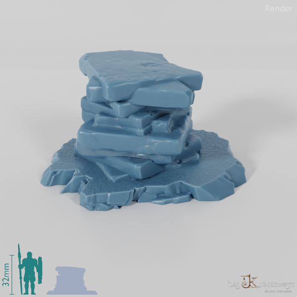 Gestapelte Steintafeln