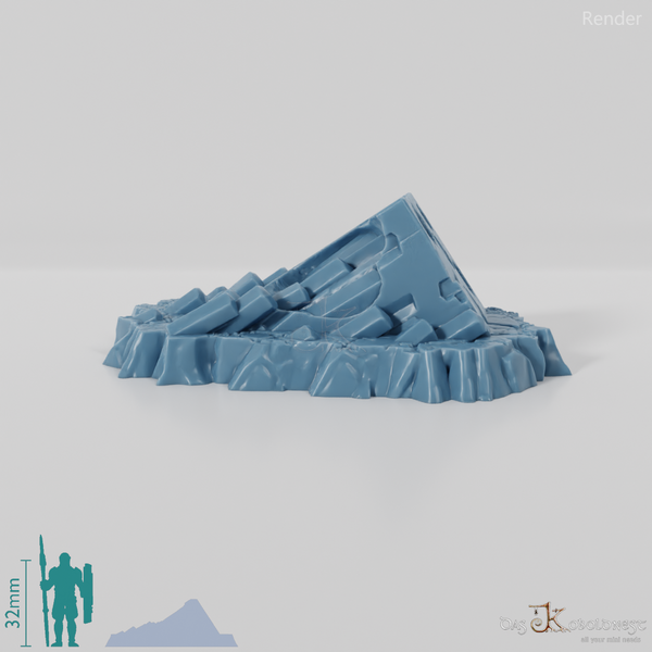 Crystallized column pieces