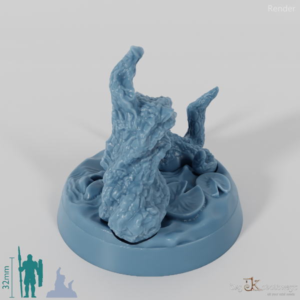 Knorrige Weidenwurzel im Wasser (Base)