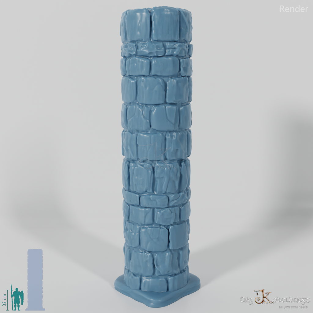 Column - Rough Stone Column Round 01