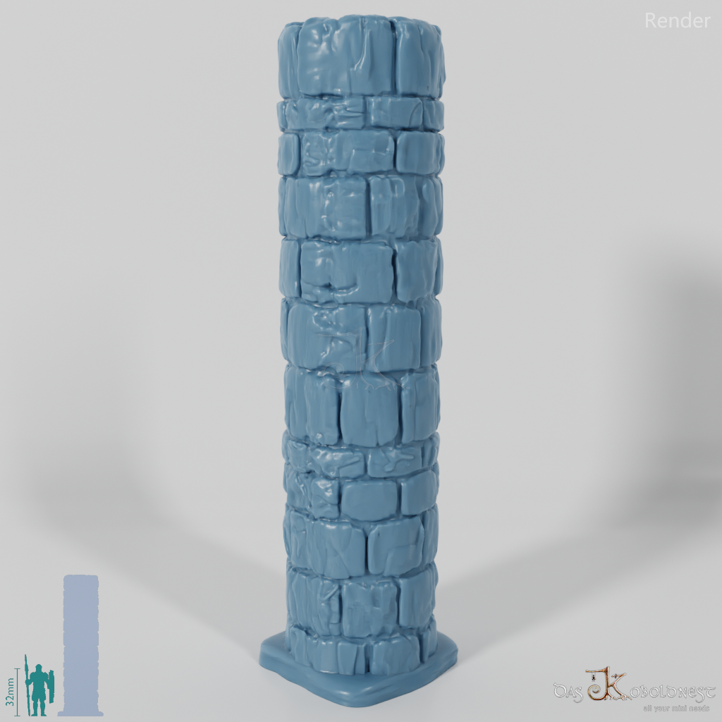 Column - Rough Stone Column Round 01