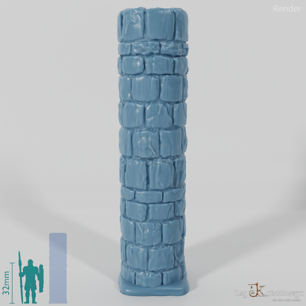 Säule - Grobe Steinsäule Rund 03