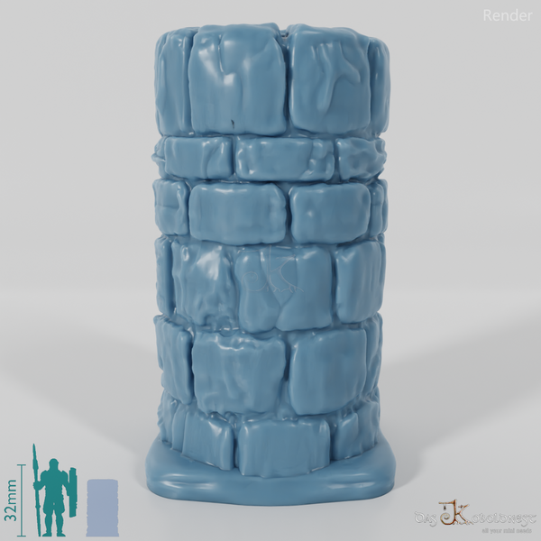 Säule - Grobe Steinsäule Rund 04