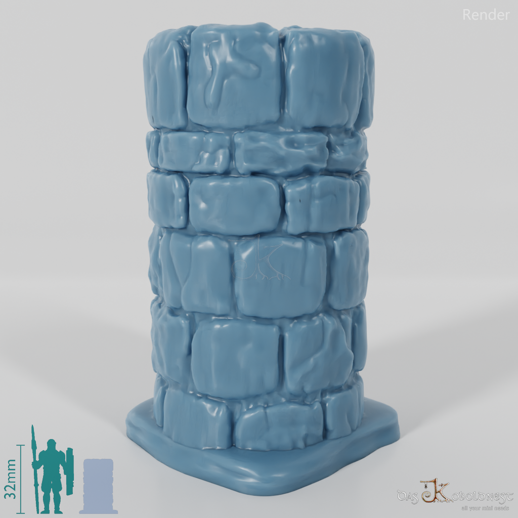 Column - Rough Stone Column Round 04