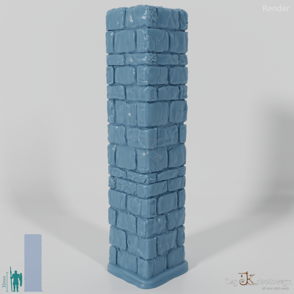 Column - Rough Stone Column Square 01