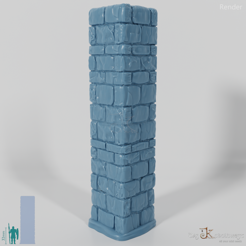 Column - Rough Stone Column Square 01