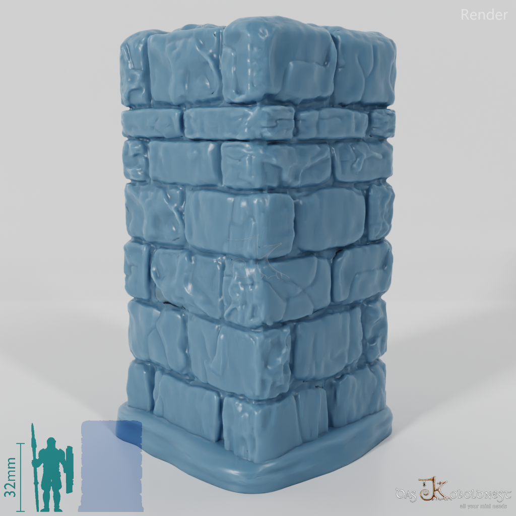 Column - Rough Stone Column Square 02