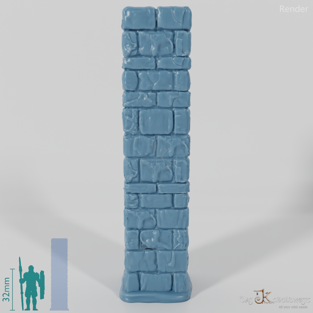 Column - Rough Stone Column Square 03