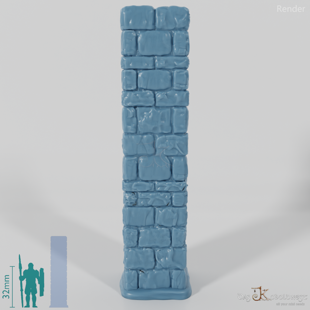 Column - Rough Stone Column Square 03