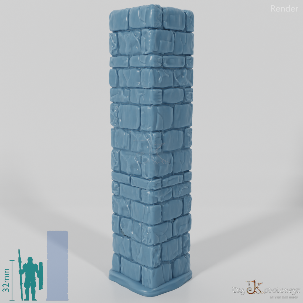 Column - Rough Stone Column Square 03