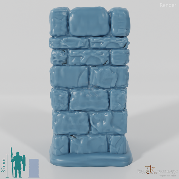 Column - Rough Stone Column Square 04