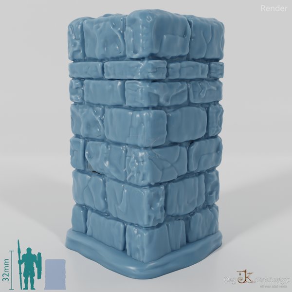 Column - Rough Stone Column Square 04