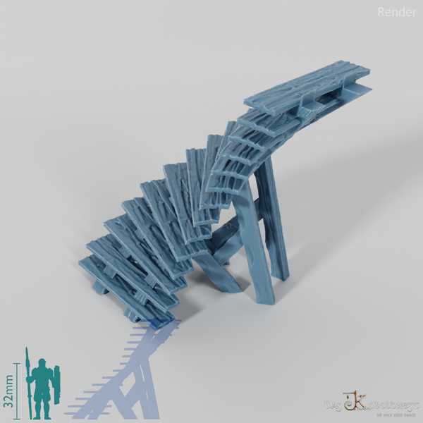 Medieval city - wooden stairs, spiral staircase