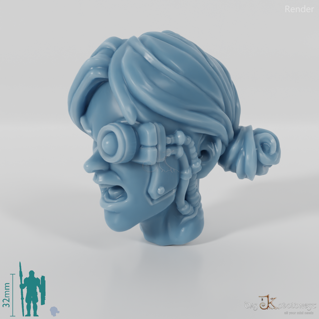 Woman's Head - SciFi Bionic Eye