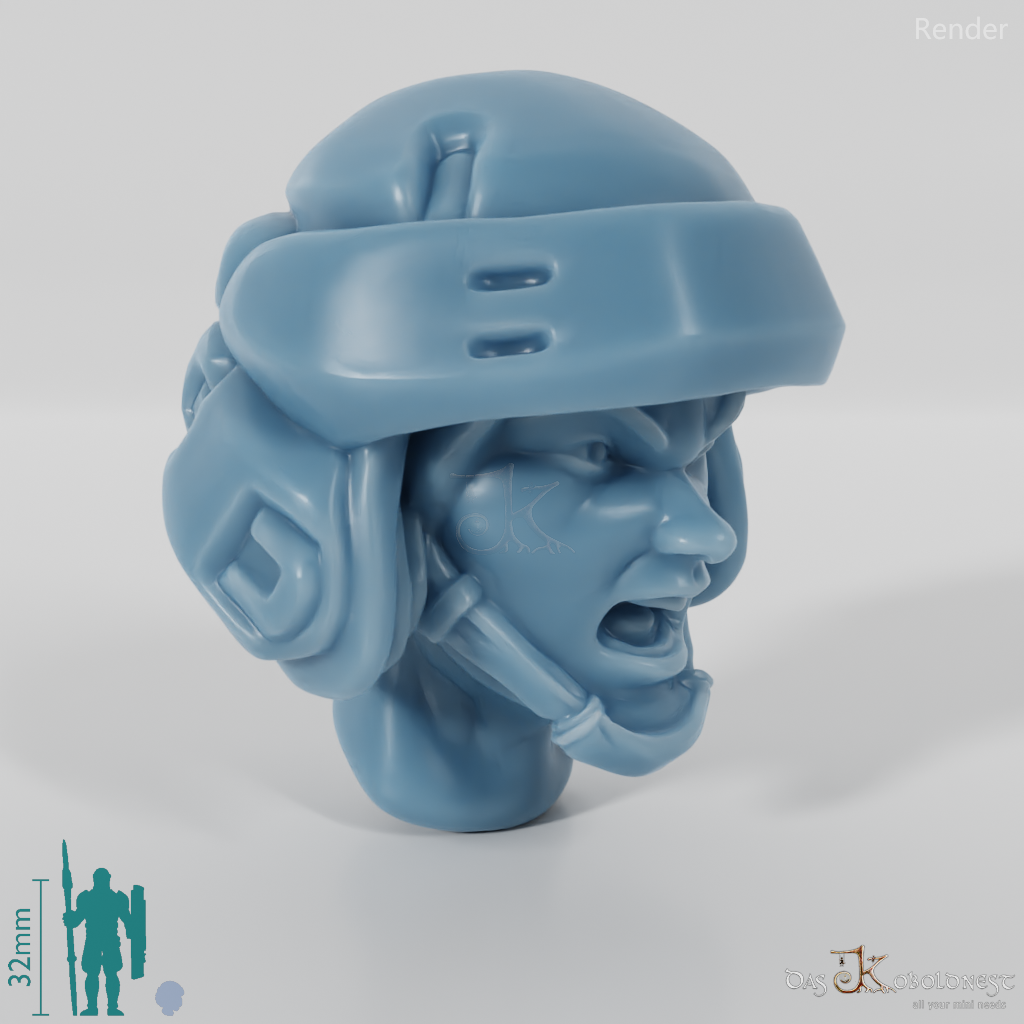 Woman's Head - SciFi Special Forces (Angry)