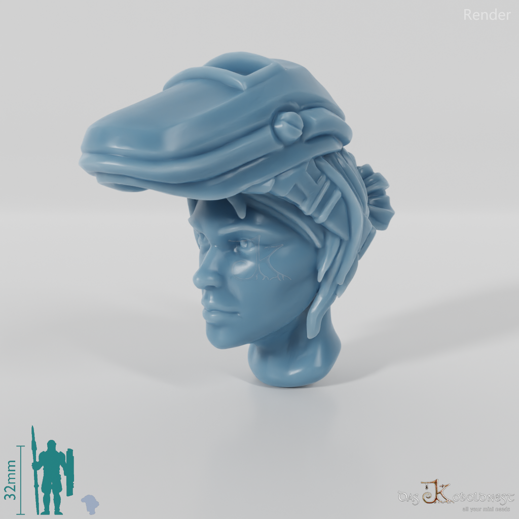 Woman's Head - SciFi Welding Helmet 2