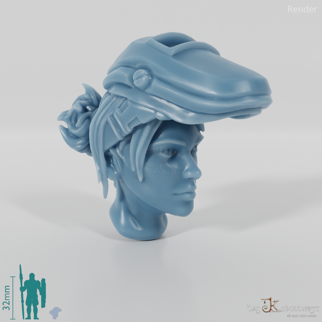 Woman's Head - SciFi Welding Helmet 2