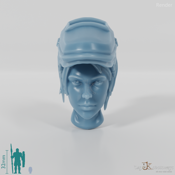 Woman's Head - SciFi Welding Helmet 2