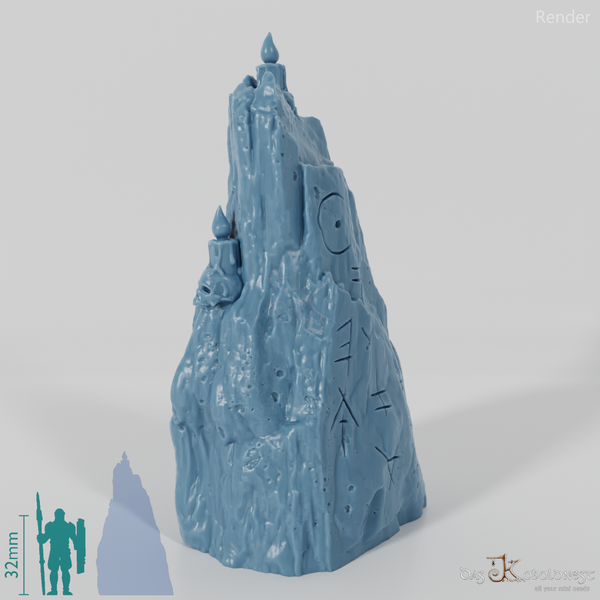 Sacrificial stone inscribed with runes