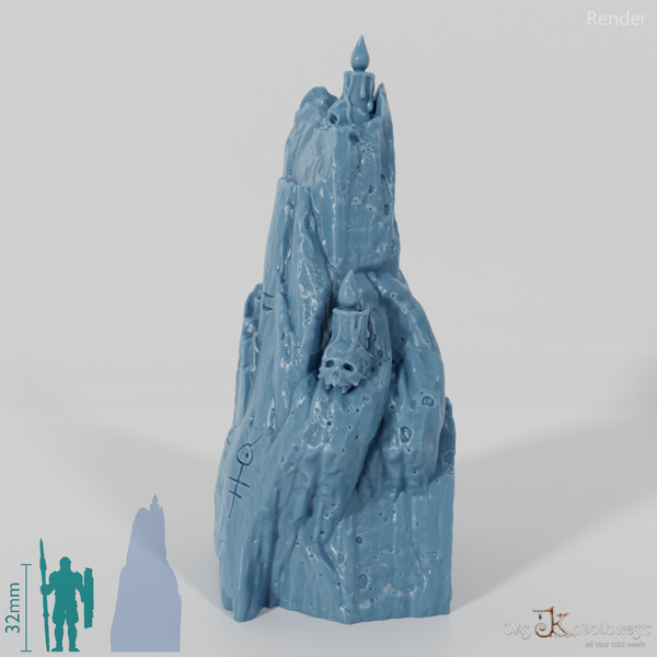 Sacrificial stone inscribed with runes