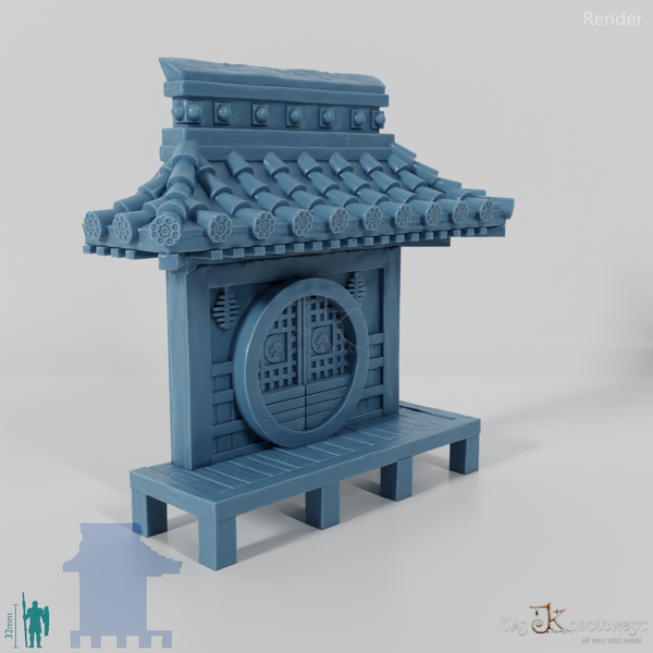 Halblinghöhlenfassade - Samurai Seitentür