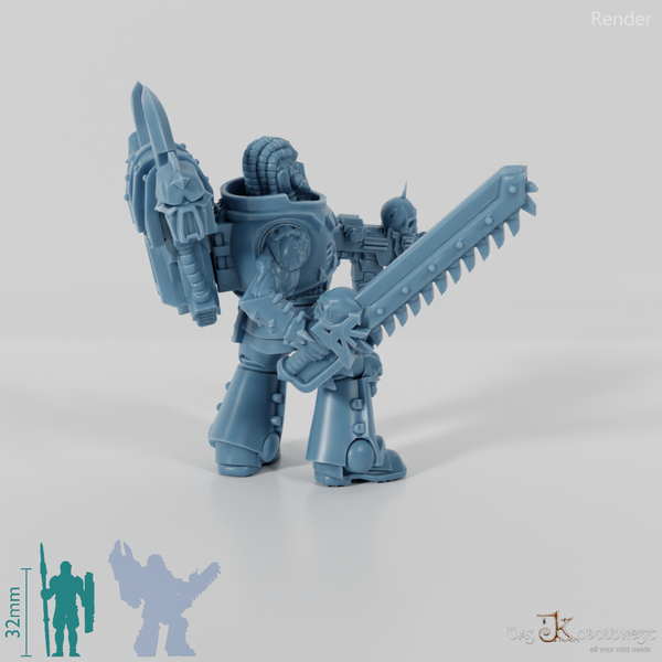 Void Blessed Soldiers - Savage Gladiator mit Kettenschwert und Pistole 01