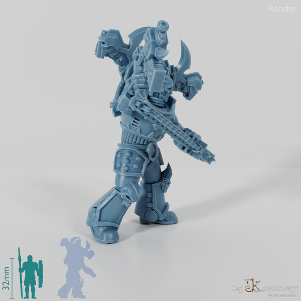 Void Blessed Soldiers - Savage Gladiator mit Kettenschwert und Pistole 05