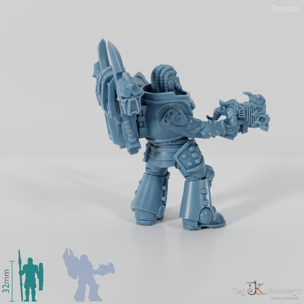 Void Blessed Soldiers - Savage Gladiator with chain ax and plasma pistol 01