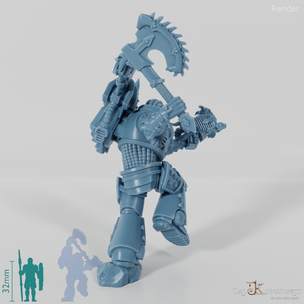 Void Blessed Soldiers - Savage Gladiator with chain ax and plasma pistol 02