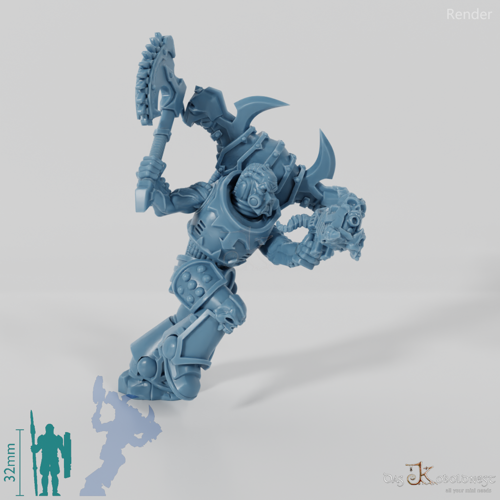 Void Blessed Soldiers - Savage Gladiator with chain ax and plasma pistol 02