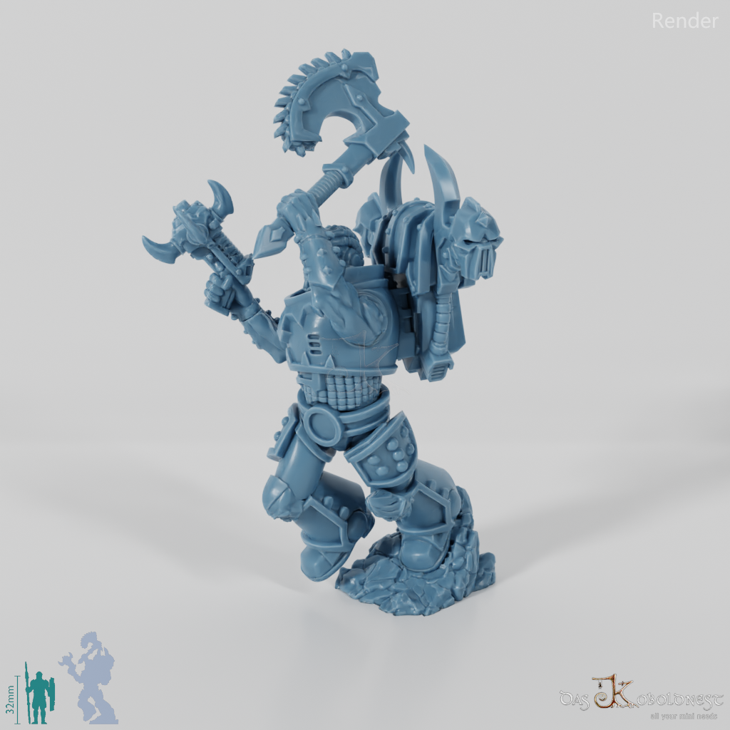 Void Blessed Soldiers - Savage Gladiator with chain ax and plasma pistol 03