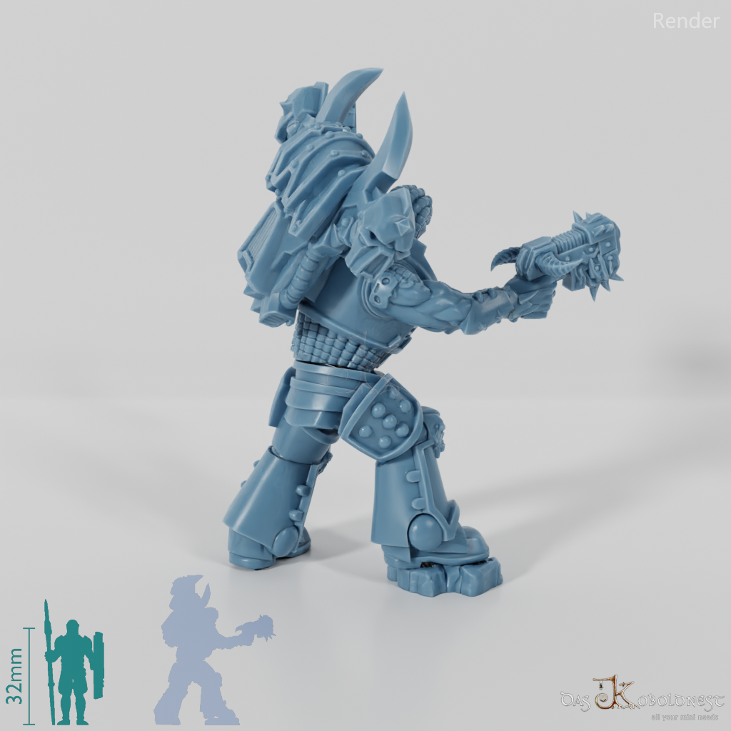 Void Blessed Soldiers - Savage Gladiator with chain ax and plasma pistol 04