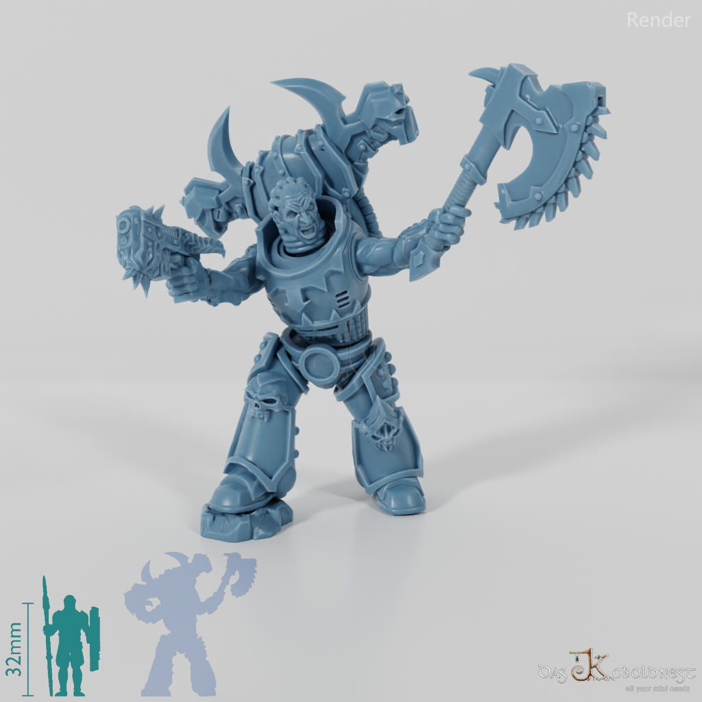 Void Blessed Soldiers - Savage Gladiator with chain ax and plasma pistol 04